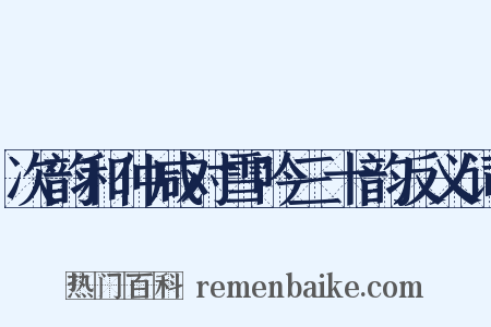 次韵和仲咸对雪吟三十韵反义词是什么意思的图片